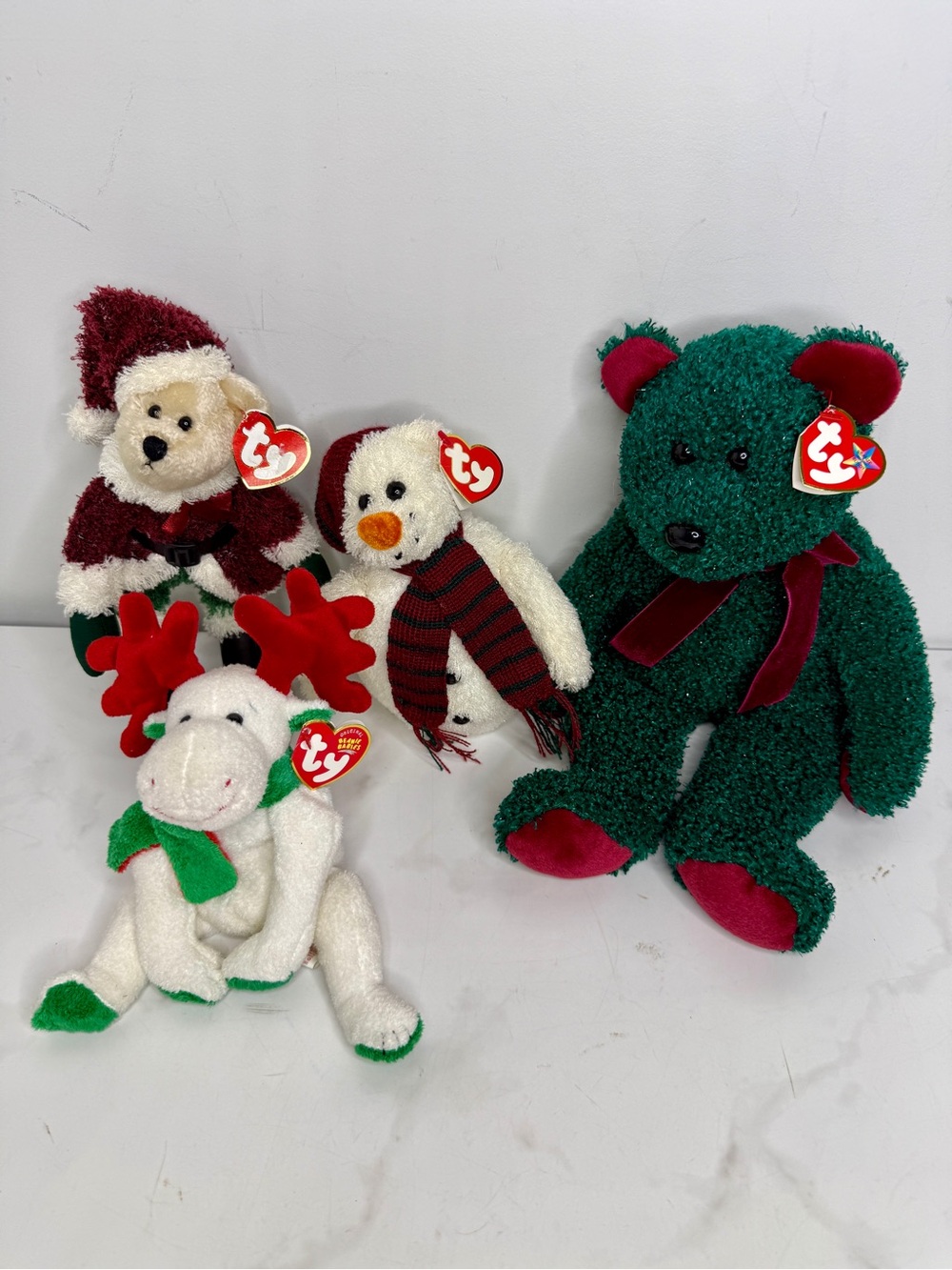 TY Beanie (4) Santabear Moosletoe Chillings Holiday Teddy
